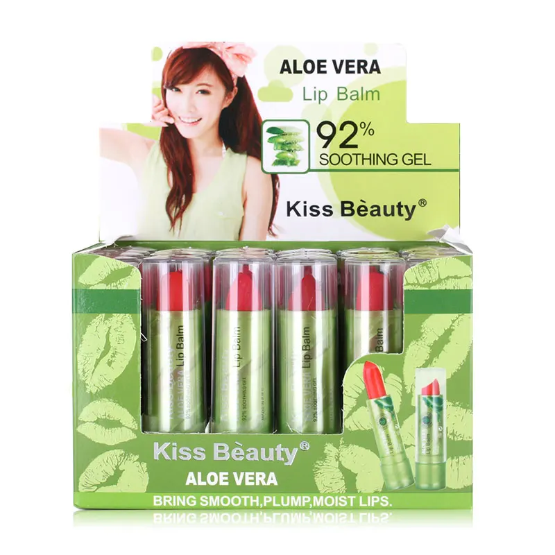 KISSBEAUTY Натуральная губная помада с алоэ вера увлажнитель длительного действия