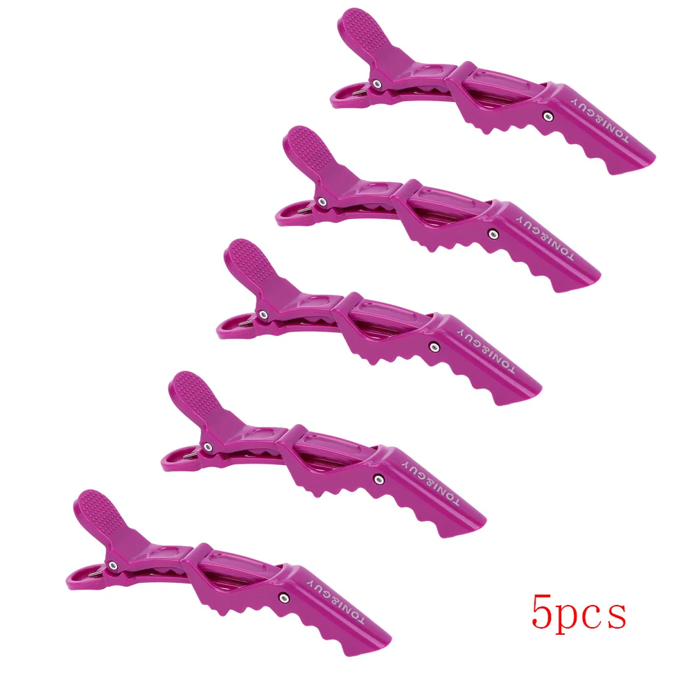 purple 5pcs 5 шт. зажим для волос Крокодил Зажимы Инструменты для укладки салон цвет резка расширение Уход Инструмент бант заколки для волос - Цвет: purple 5pcs