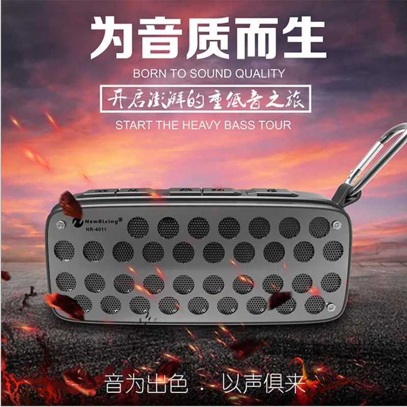 Портативный беспроводной Bluetooth динамик стерео сабвуфер эффект водостойкий