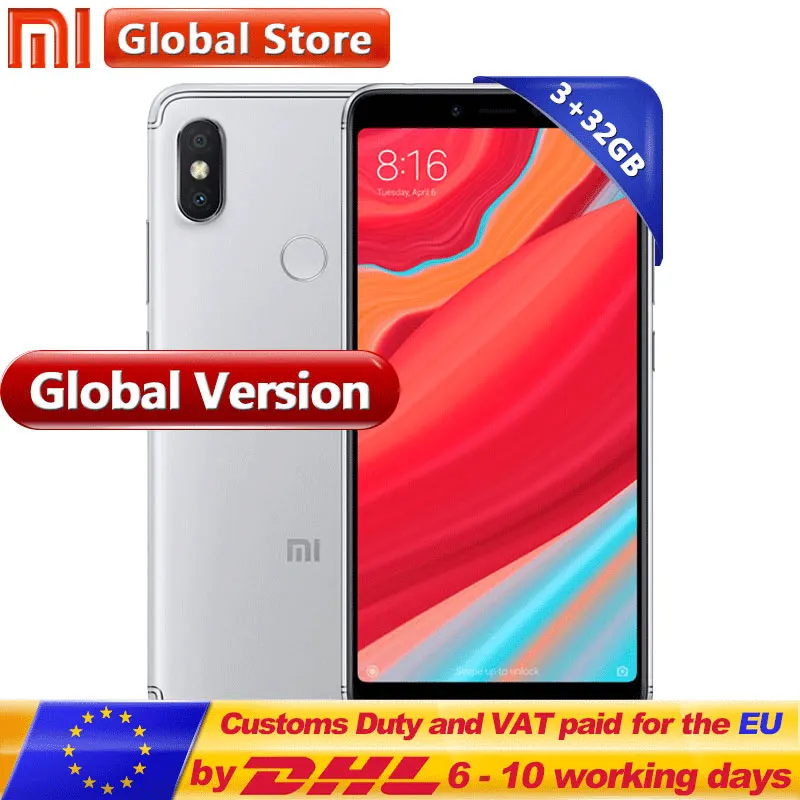 Xiaomi Redmi S2 3 Гб ОЗУ 32 ПЗУ смартфон с восьмиядерным процессором Snapdragon S625 5 99 дюйма 12 0