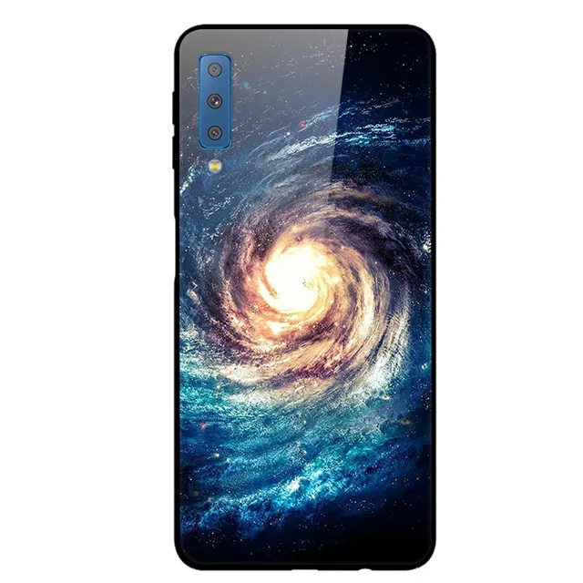 21 Для samsung A7 чехол из закаленного стекла A750 жесткий чехол для samsung Galaxy A7 чехлы для телефонов Чехол 7 7A мягкий бампер - Цвет: 21