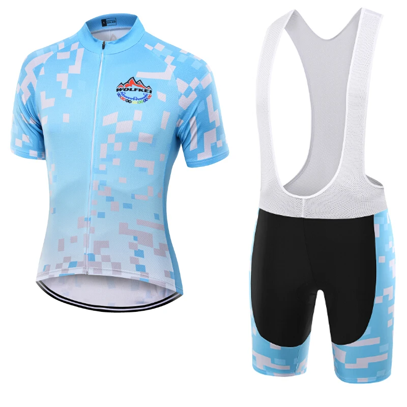 2016 wolfkei человек/женщин Велосипеды Джерси велотрусы комплект Ропа Ciclismo Hombre Майо MTB