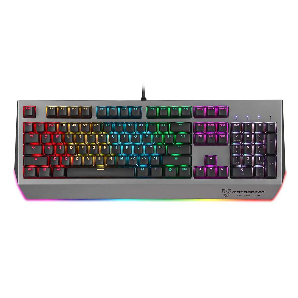 Motospeed CK99 игровая клавиатура для геймера USB Проводная Механическая клавиатура с RGB подсветкой 104 клавиш