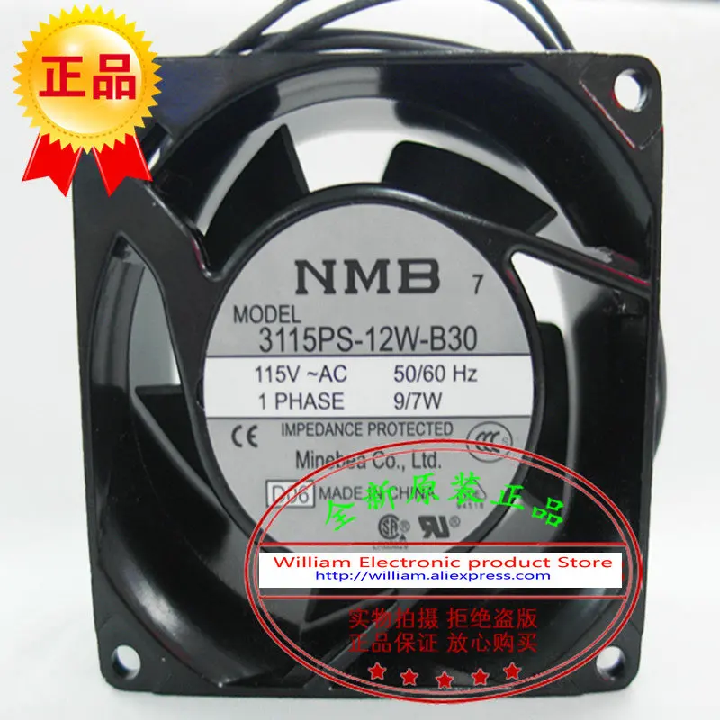 

New Original NMB 3115PS-12W-B30 AC115V 9/7W 80*80*38MM 8CM axial flow cooling fan