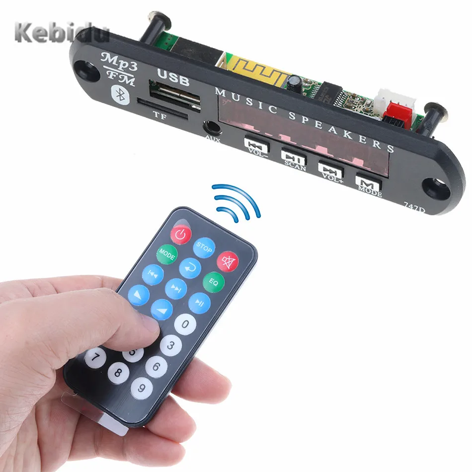 MP3 WMA декодер плата Bluetooth беспроводной DC 5V 12V аудио модуль USB TF радио для автомобиля