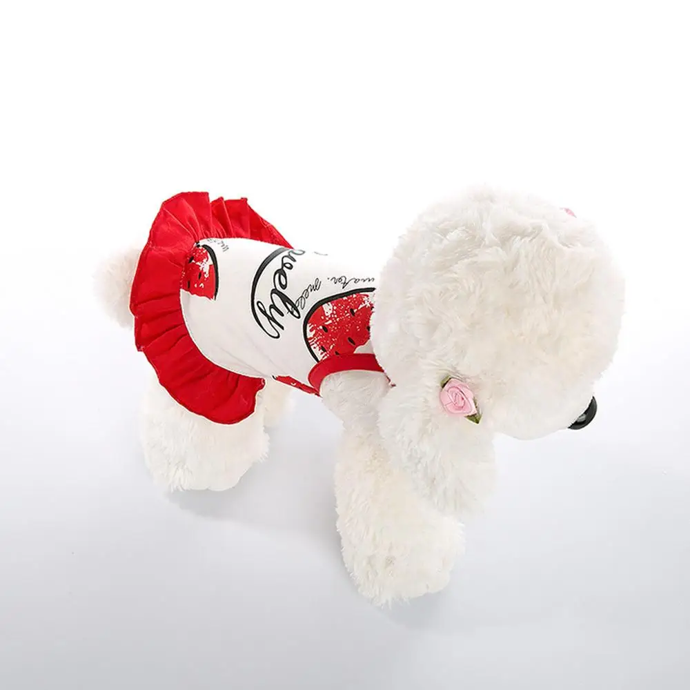 Летняя майка для маленьких собак рубашка одежда с принтом арбуза футболка щенков