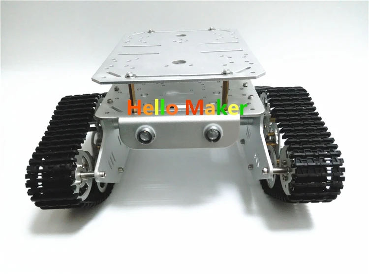WZY569 Intelligence rc Танк автомобиль грузовик робот шасси 393 мм* 206 мм* 84 мм корпус из сплава с ЧПУ+ 4 пластиковых трека+ 4 мотора+ 1 S-3 S 10A ESC