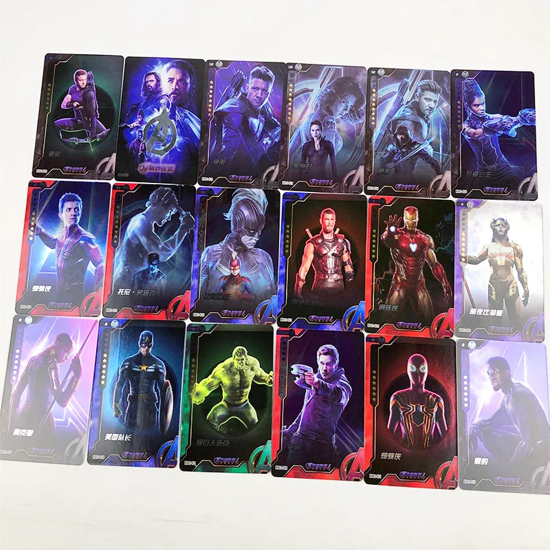 Коллекционная карточка Marvel Мстители Капитан Америка щит Человек-паук Железный человек Зеленый гигантский Бэтмен коллекционная карточка