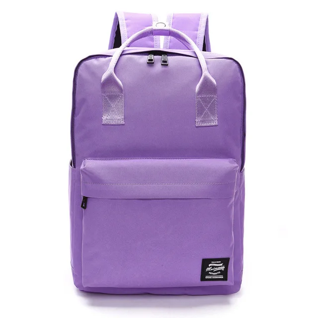 Light Purple Корейский женский рюкзак, сумка, школьный рюкзак, желтые рюкзаки для девочек-подростков, рюкзак для путешествий, ранец, Mochila Escolar Feminina Bolsa - Цвет: Light Purple