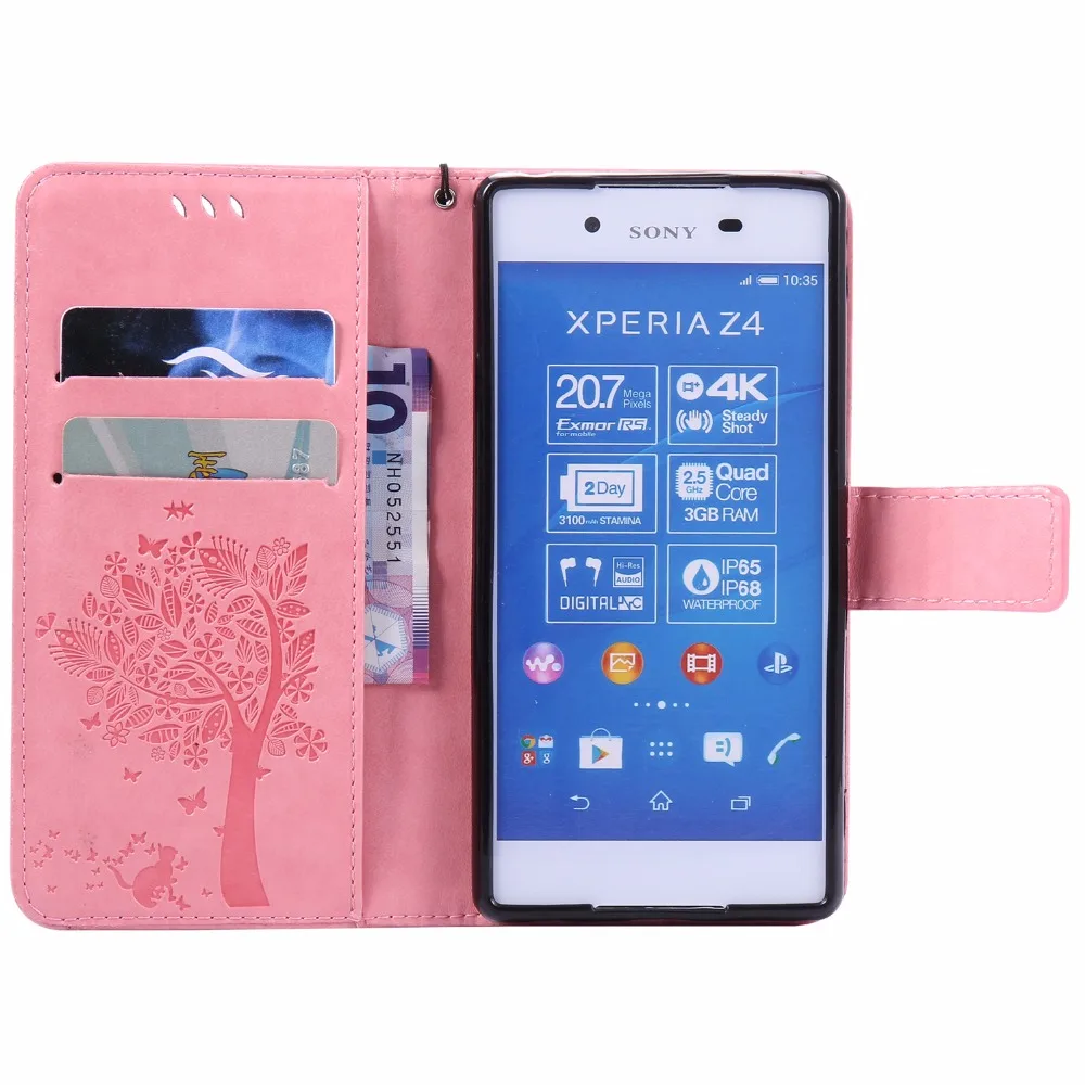 Чехол Кошелек ARYIKUM для Sony Xperia Z4 задняя крышка телефона Z3 Plus + E6553 E6533 двойная