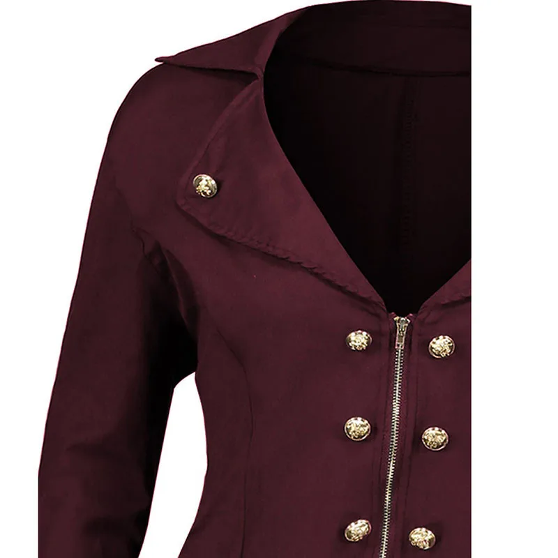 

Trench Coat Women 2020 Spring Double-Breasted Swallowtail Retro Fashion Long Windbreaker Zipper Coat Literary Dance Costume