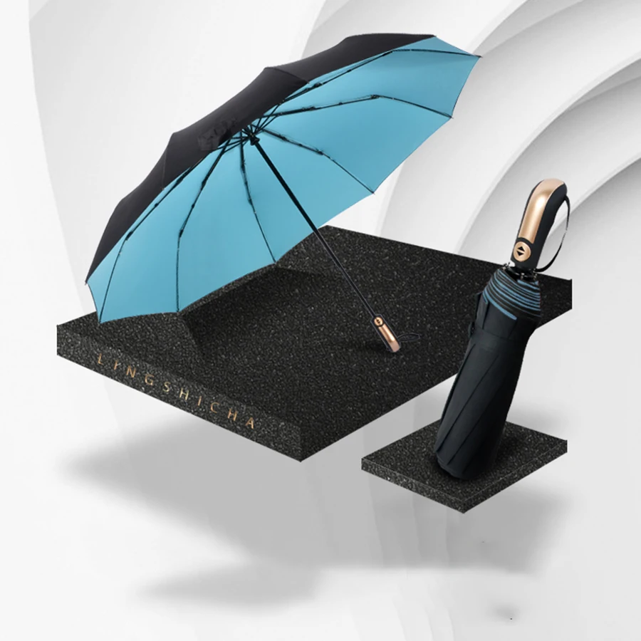 Большой солнечный зонт для женщин и мужчин двухслойный Ветрозащитный складной