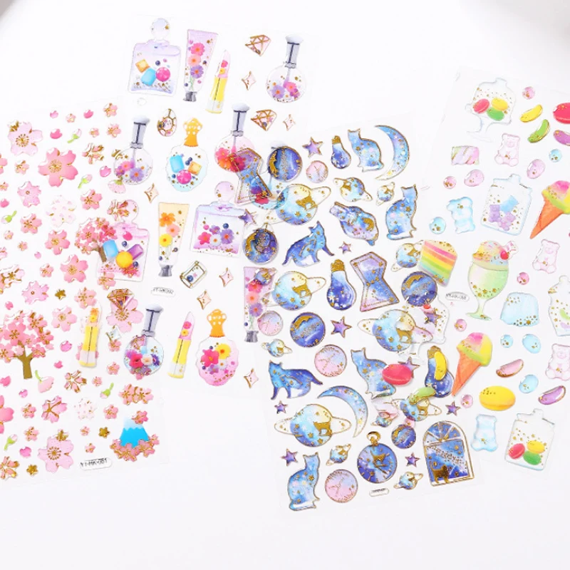 Kawaii Кристалл 3D наклейка сердце сделай сам скрапбукинг дневник наклейки в альбом