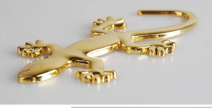 Серебристый Автомобиль тело палки Gecko Gecco Дом Ящерица Автомобиля 3D герба Знак