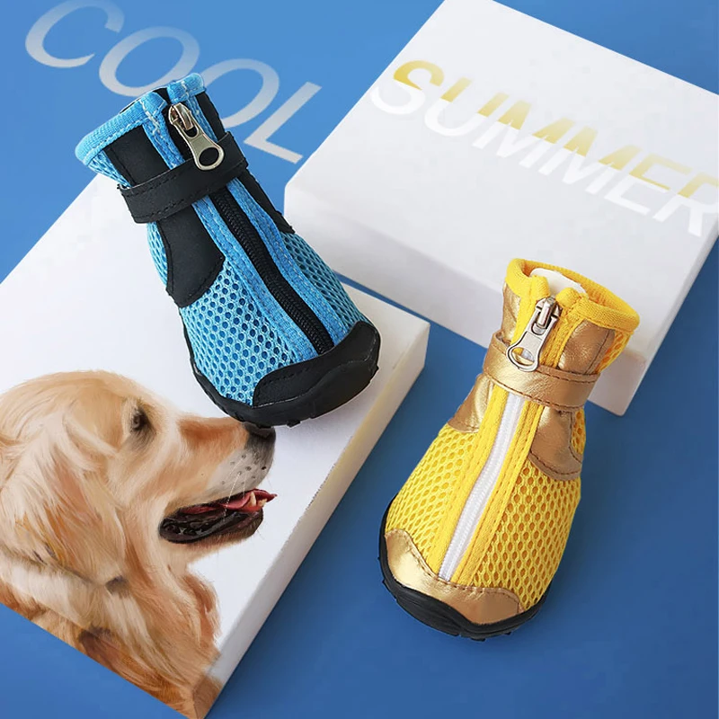 LAPLADOG 4 шт./лот обувь для больших собак Нескользящие дышащие ботинки 30 кг 2 цвета на