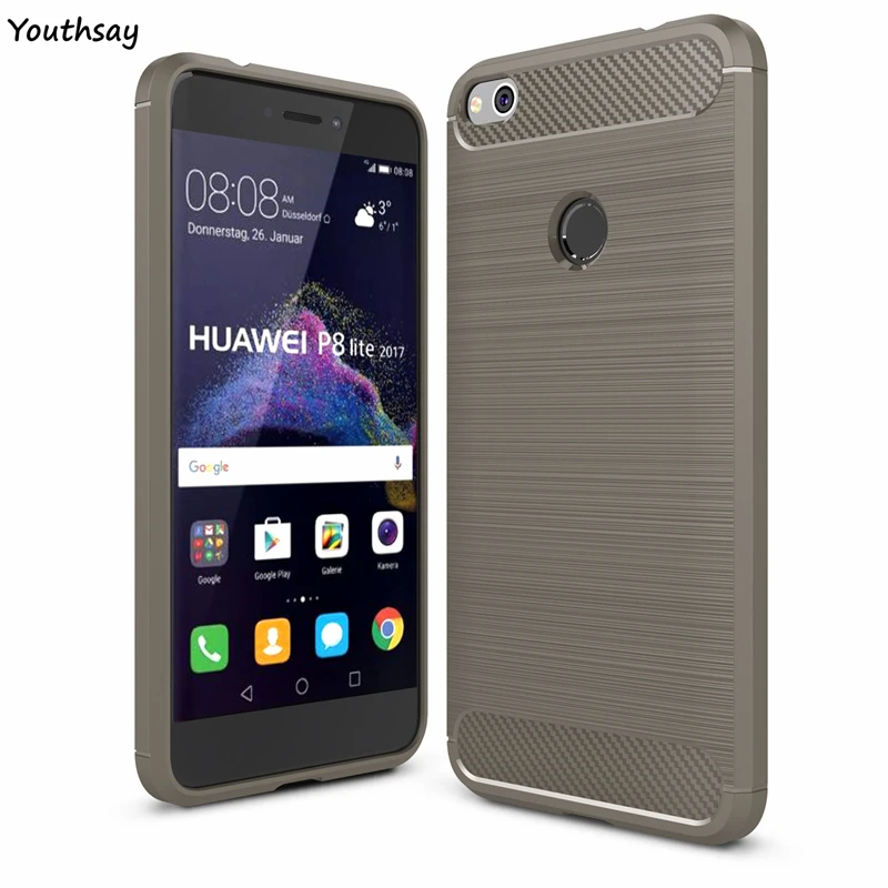 Чехол для Huawei P8 Lite 2017 роскошный армированный резиновый силиконовый чехол