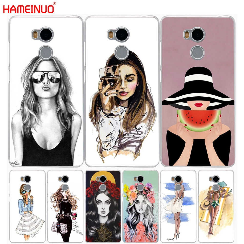 Модный чехол HAMEINUO для девушки с винной чашкой телефона Xiaomi redmi 4 4A 1 1s 2 3 3s pro note 4X 5A |