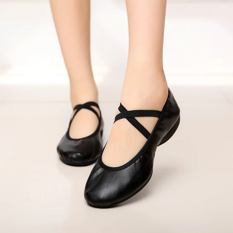 Женские туфли для бальных танцев балетные на плоской подошве | Спорт и
