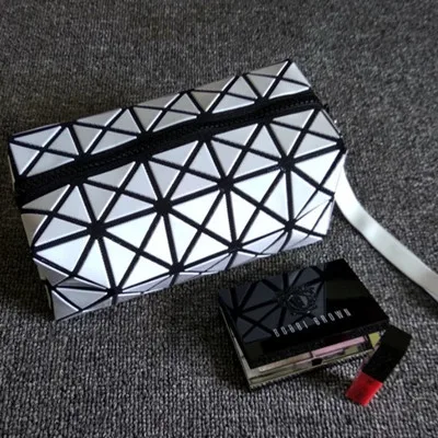 Новая модная брендовая косметичка из ПВХ геометрический складной камень Женская дорожная косметичка Органайзер макияж Чехол Клатч 11 цветов - Цвет: E