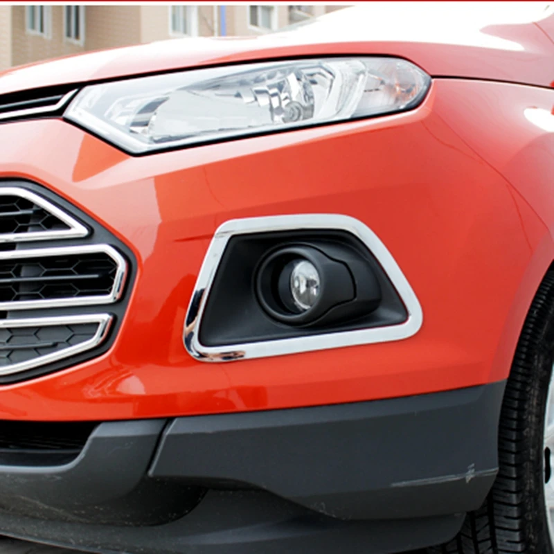 MONTFORD ABS Chrome Front Head Fog Light Lamp Cover Trim Foglight Frame Decoration 2Pcs For Ford Ecosport 2013 2014 2015 2016 | Автомобили