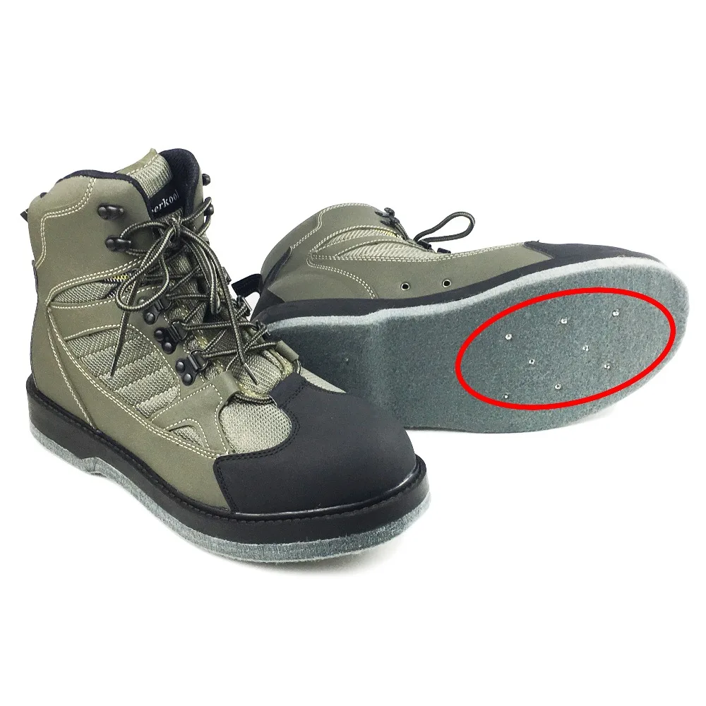 Fly Fishing Wading обувь для рыбалки с гвоздиками и войлочной подошвой кроссовки охоты