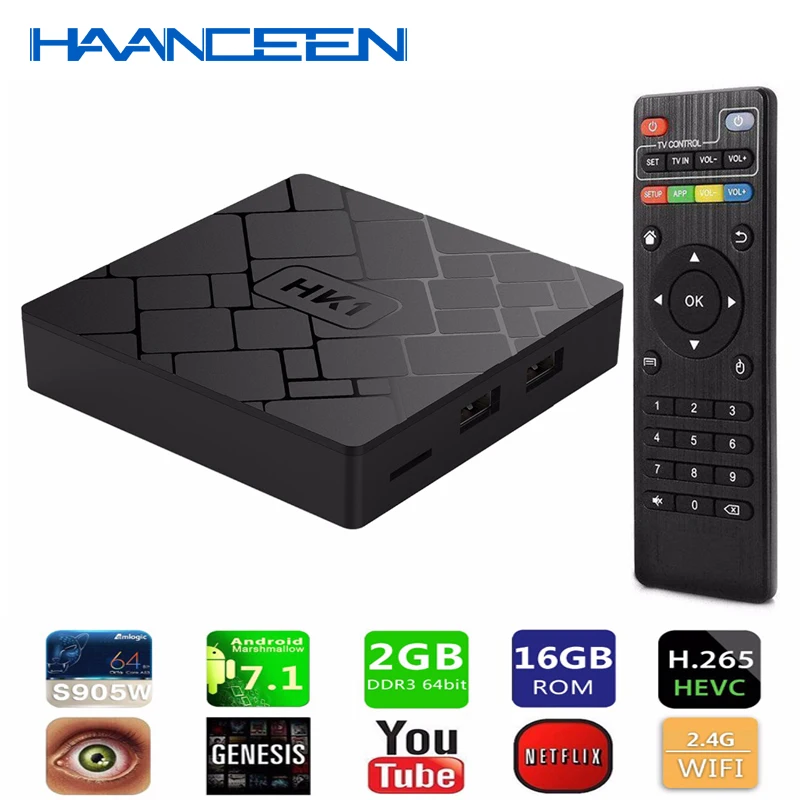 ТВ-приставка HK1 Android 9 0 2 Гб 16 Amlogic S905W четырехъядерный Смарт ТВ приставка 4K HDMI 4G WiFi