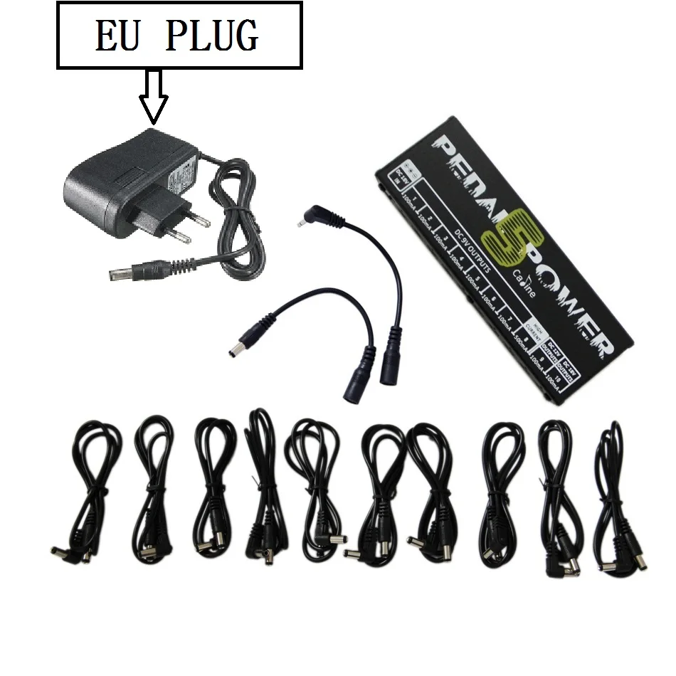 EU PLUG Muse-Лидер продаж Caline CP-05 гитарные педали эффектов Питание десять изолированные выходы(9 В, 12 В, 18 V) Напряжение защиты - Цвет: EU PLUG