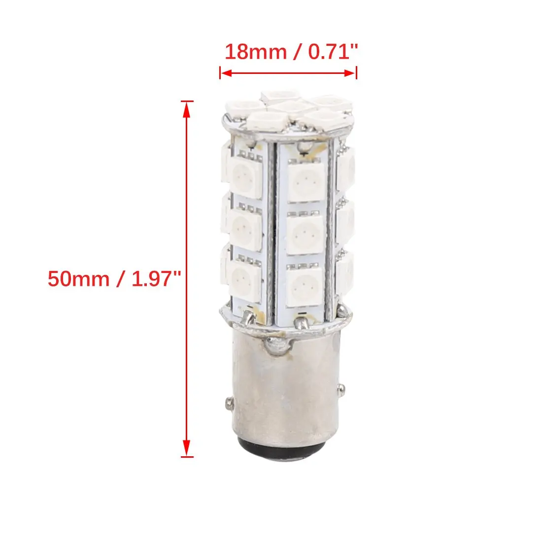 Uxcell 2 шт. 1157 BAY15d красный 24 5050 SMD LED Вт Автомобильный задний тормоз Запасная лампа