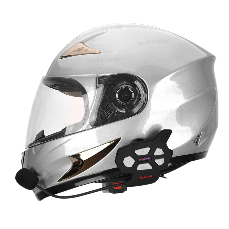 Bluetooth Интерком WAYXIN R5 для мотоцикла 1000 м 2 шт.|intercom 1000m|moto bluetoothmotorcycle bluetooth |