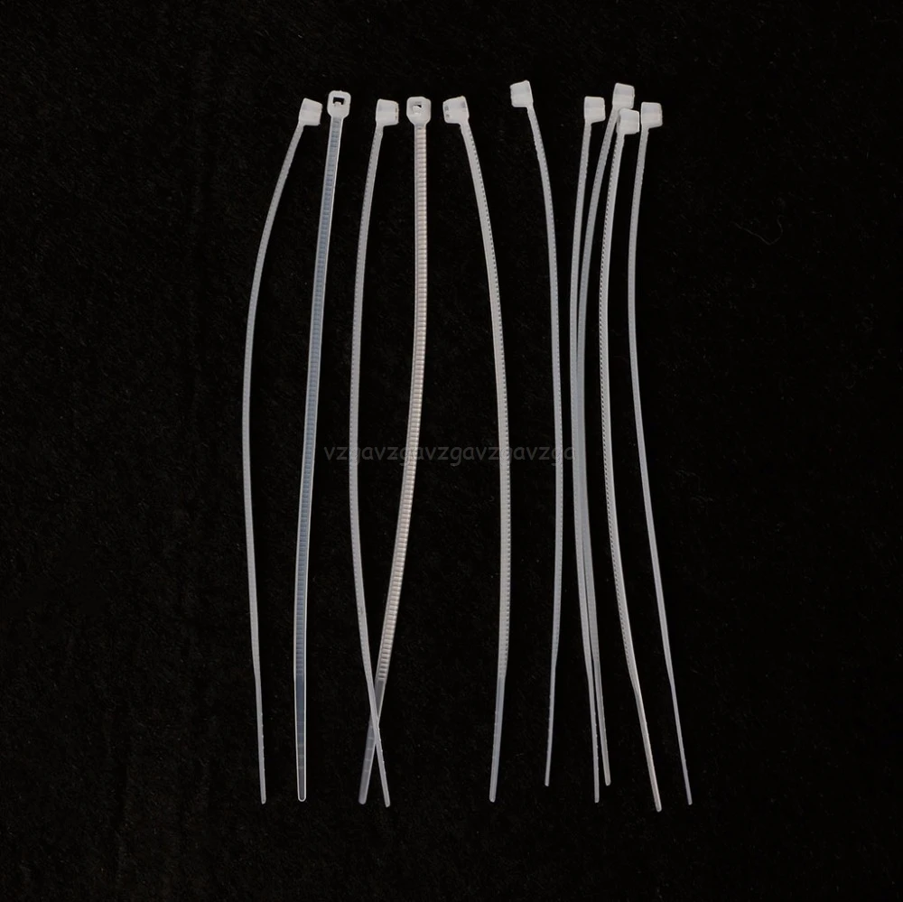 10 шт. регулируемые нейлоновые кабельные стяжки на молнии + самоклеющиеся