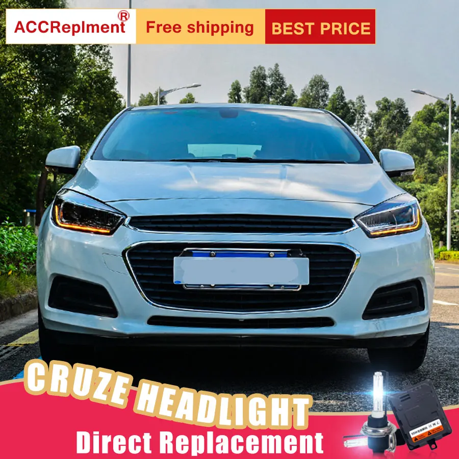 2 шт. светодиодный фары для автомобиля Chevrole Cruze 15-16 Автомобильные ангельские