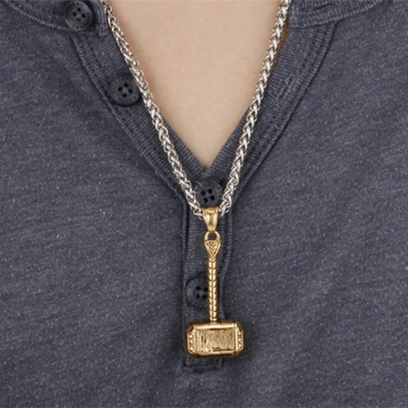 Массивное ожерелье mjolnir из титановой стали кулон молот Тора индивидуальные