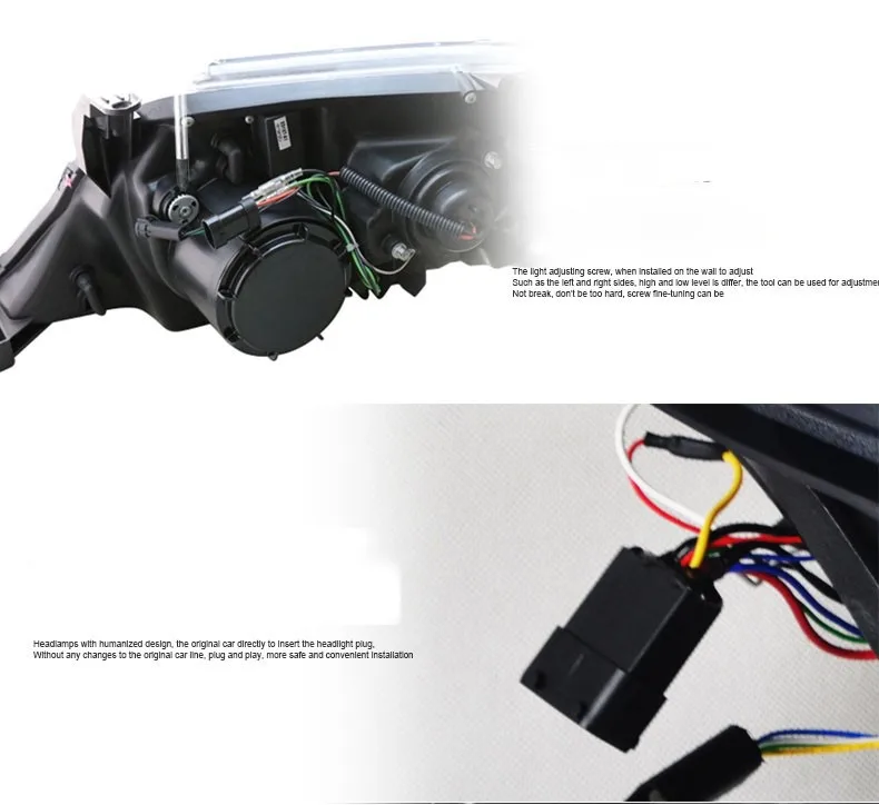 Автомобильный Стайлинг для Toyota Fortuner фары 2011- Fortuner светодиодный фары DRL Объектив двойной луч H7 HID Ксеноновые Биксеноновые линзы
