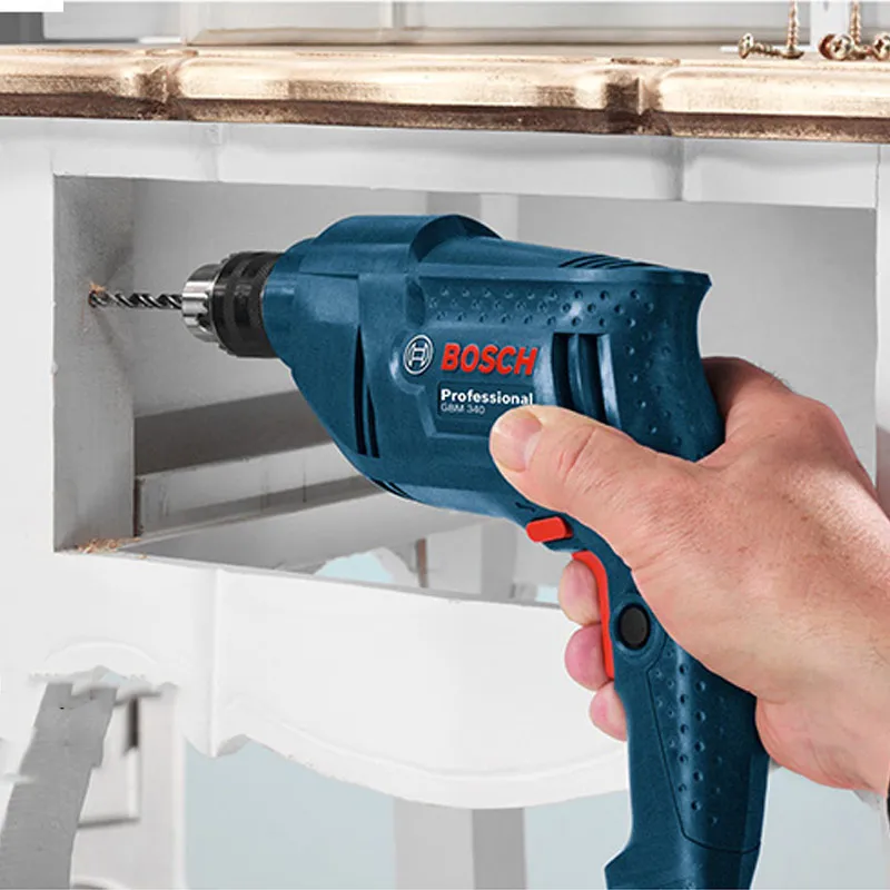 Bosch электрическая сверлильная электрическая отвертка ручная дрель пистолет электрическая дрель многофункциональная ручная дрель для дома GBM340