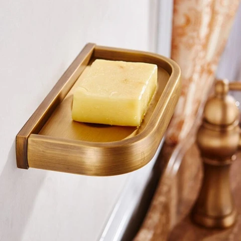 soap holder Античный бронзовый набор аксессуаров для ванной комнаты держатель для мыла держатель для полотенец туалетная щетка держатель для туалетной бумаги EL2001 - Цвет: soap holder