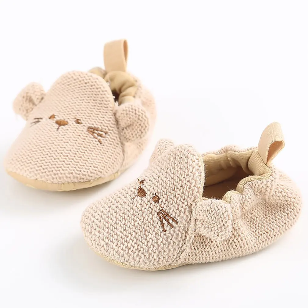 1 Pair Cute Cartoon Baby Shoes Anti-skid Outsole Wool Warm Winter Fashion Kids for Toddlers |