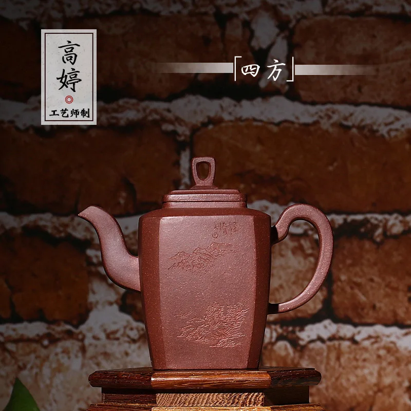 

Fang Qi рекомендуется Исин раздетая руда качества фиолетовый грязи sifang gao ting masters все ручной работы чайный сервиз чайник