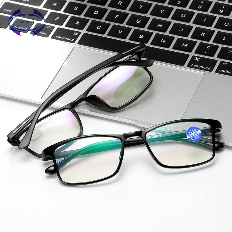 Очки для чтения унисекс VCKA Легкие прозрачные безободковые очки пожилых людей