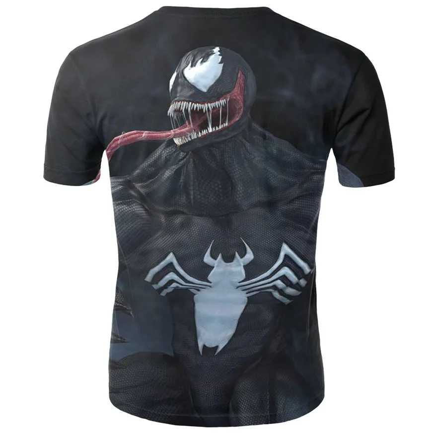 WBDDT Venom футболки 3d для мужчин Том Харди герой Marvel Топ Harajuku Carnage тройник уличная Прямая негабаритных мужчин s GraphicTees