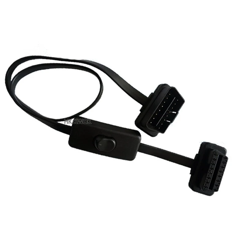 Диагностический кабель OBD 2 60 см с выключателем питания|obd 2|obd malecable obd |