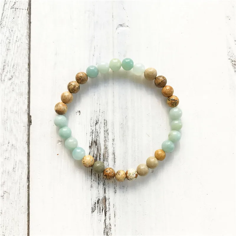 Модный Набор браслетов Amazonite JasperS & лучший подарок для мужчин и женщин подвеска на
