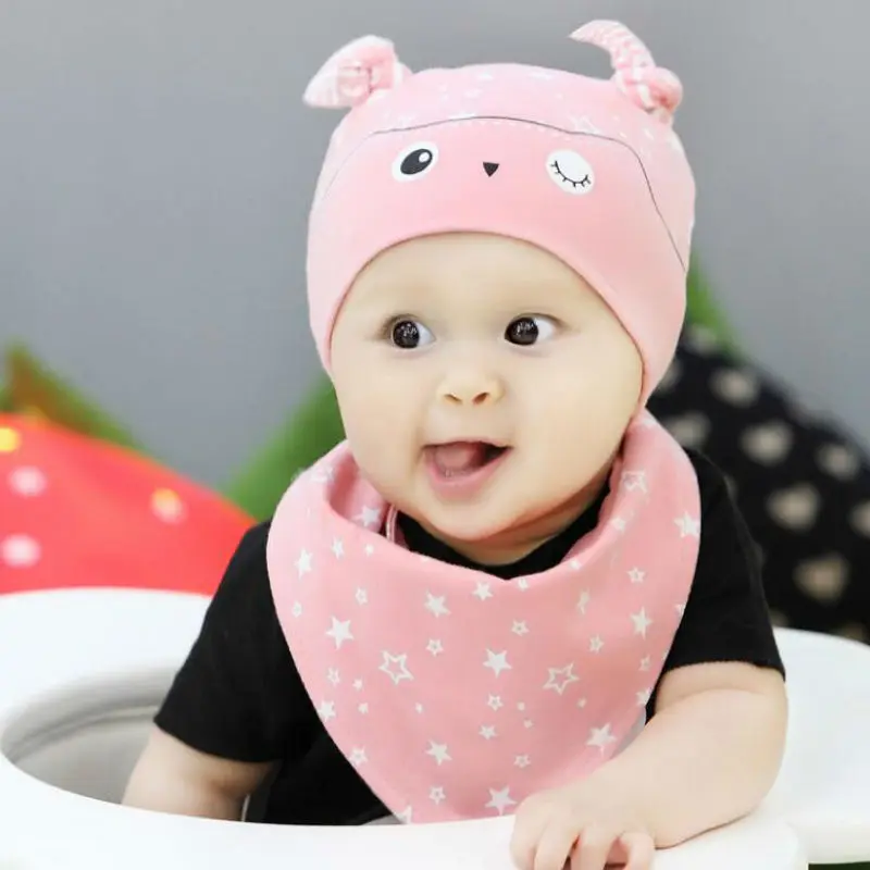 1 комплект шапки для новорожденных нагрудники маленьких мальчиков и девочек