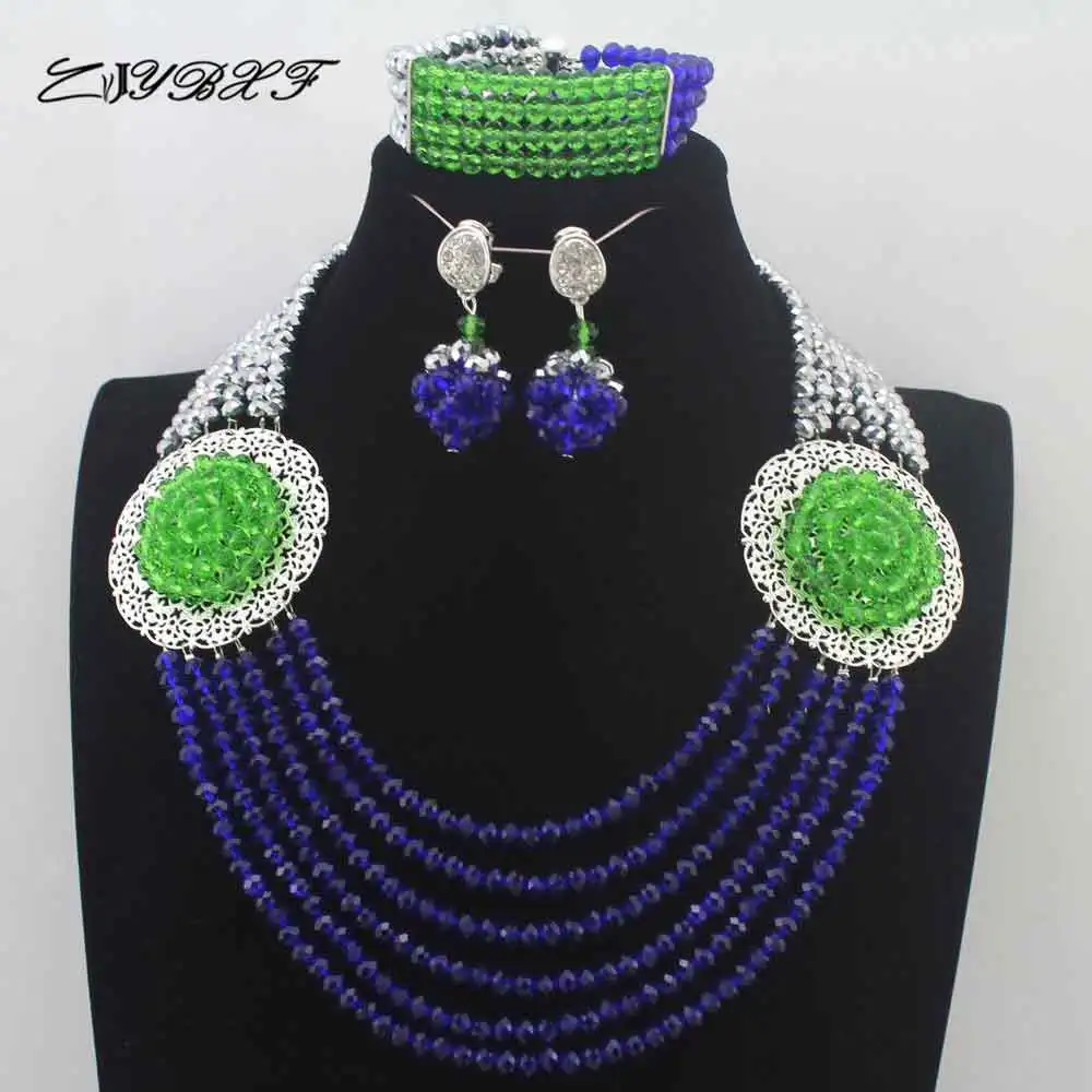 New Green/Light green African Party Crystal Beads Jewelry Sets Nigerian Bridal Wedding Free Shipping L0059 | Украшения и