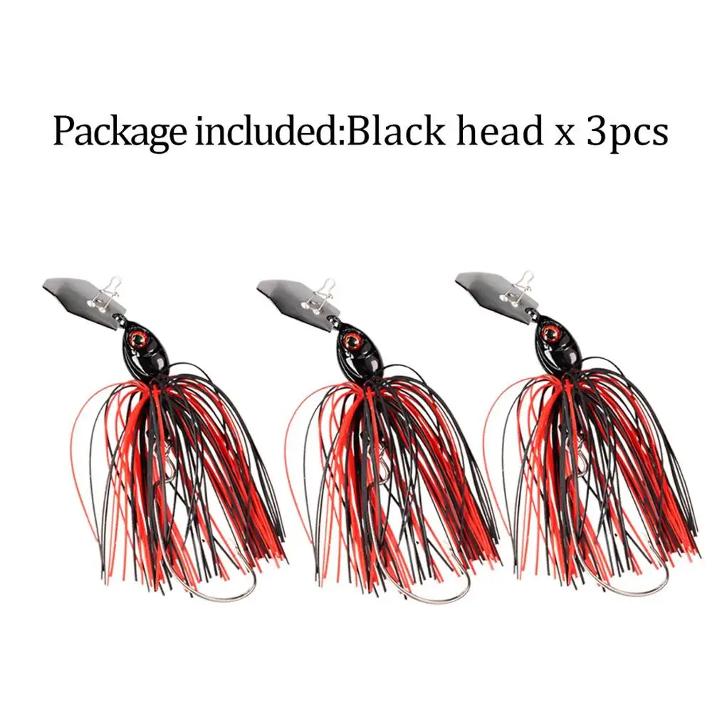 3pcs blackhead 3 шт./лот, приманка для ловли окуня, 18 г, 11,5 см, джиг-голова, рыболовные приманки, 3D глаза, приманка для ловли окуня - Цвет: 3pcs blackhead