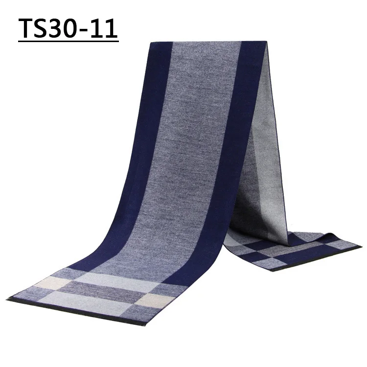 TS30 - 11 YISHLINE, модные, 180X30 см, Толстые мужские шарфы, зимние, мягкие, мужские, кашемировые, вискозные, с кисточками, шарф, модальный, подарок для отца и мужчины - Цвет: TS30 - 11