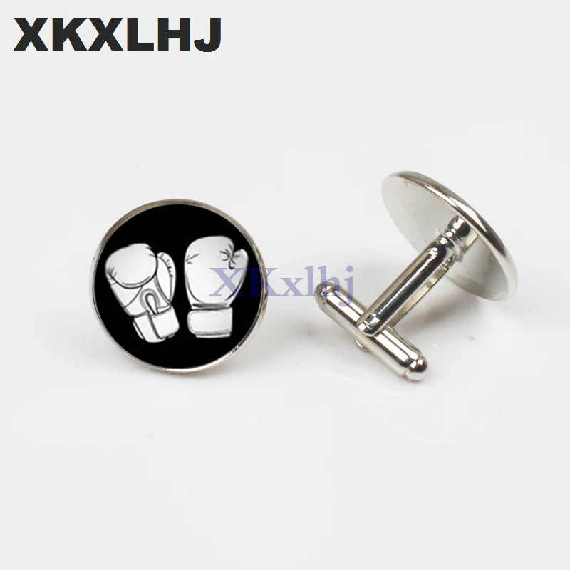 

XKXLHJ новые модные боксерские перчатки, запонки, боксерские запонки, стеклянные запонки, рубашки, запонки для мужчин