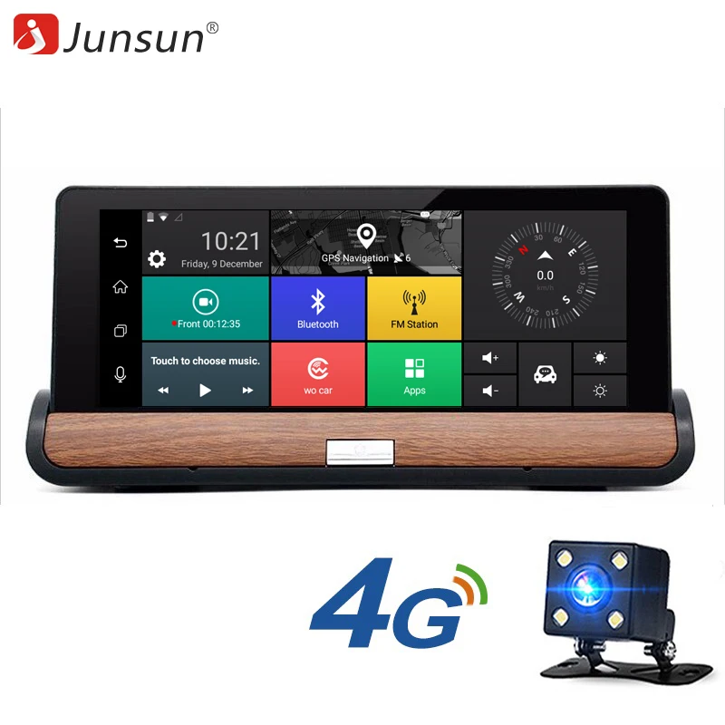 Junsun E26 Pro 4 г Видеорегистраторы для автомобилей Камера GPS ADAS 7 ''Android 5.0 автомобиль