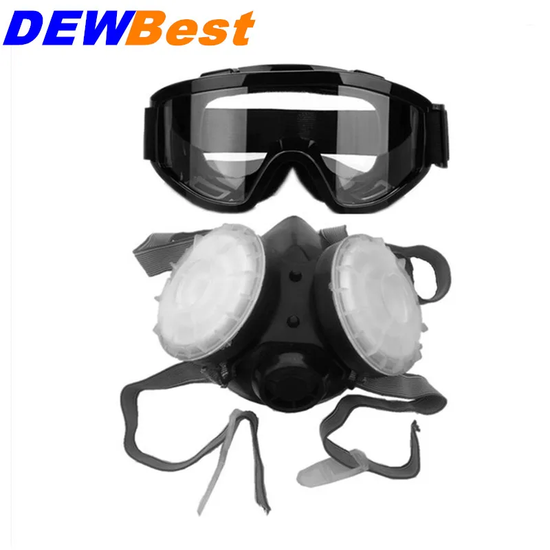 DEWBest 1008 однофильтрующая противогаз на половину лица конусная силиконовая маска