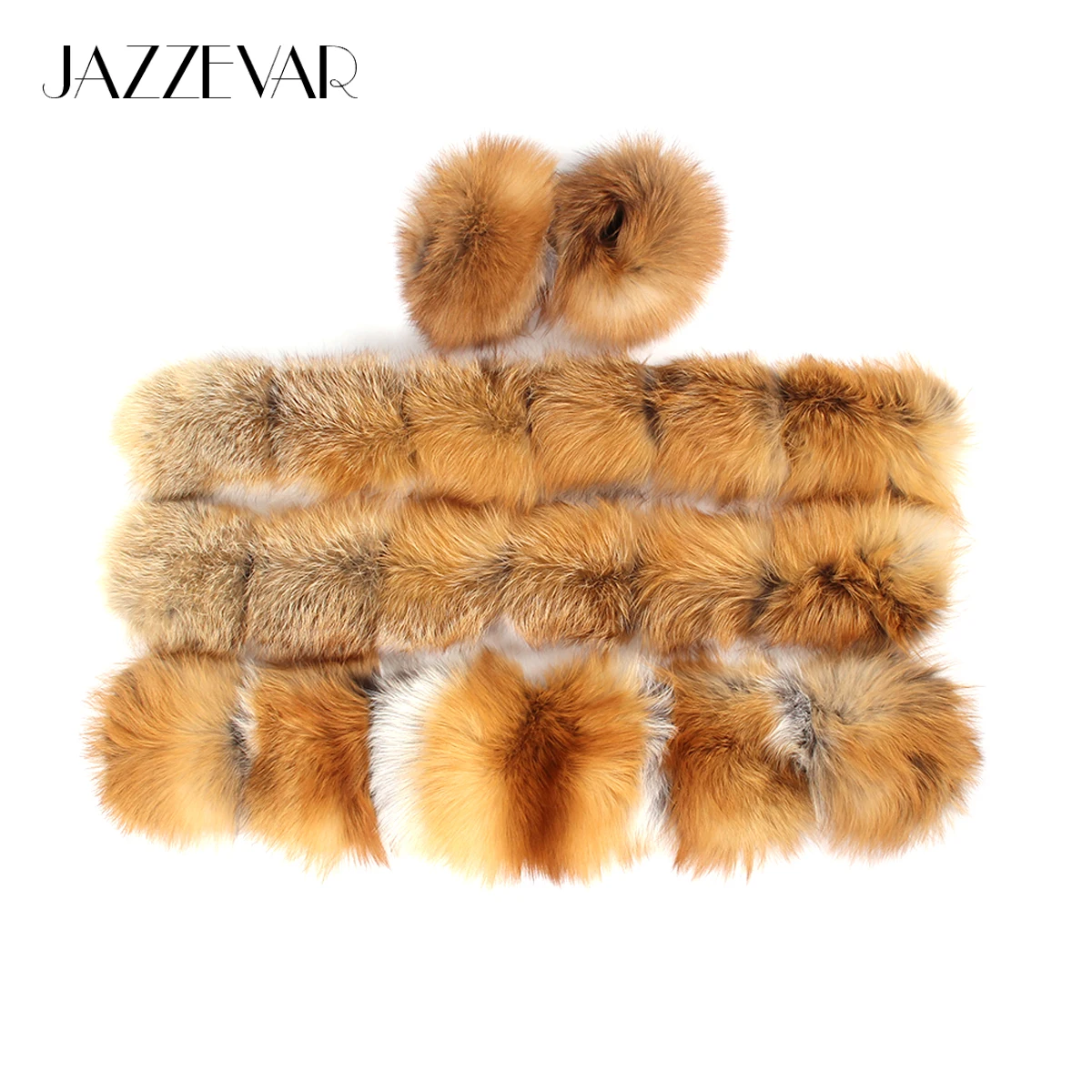 JAZZEVAR большой меховой воротник с капюшоном из натурального Лисьего меха|fur real|real fox