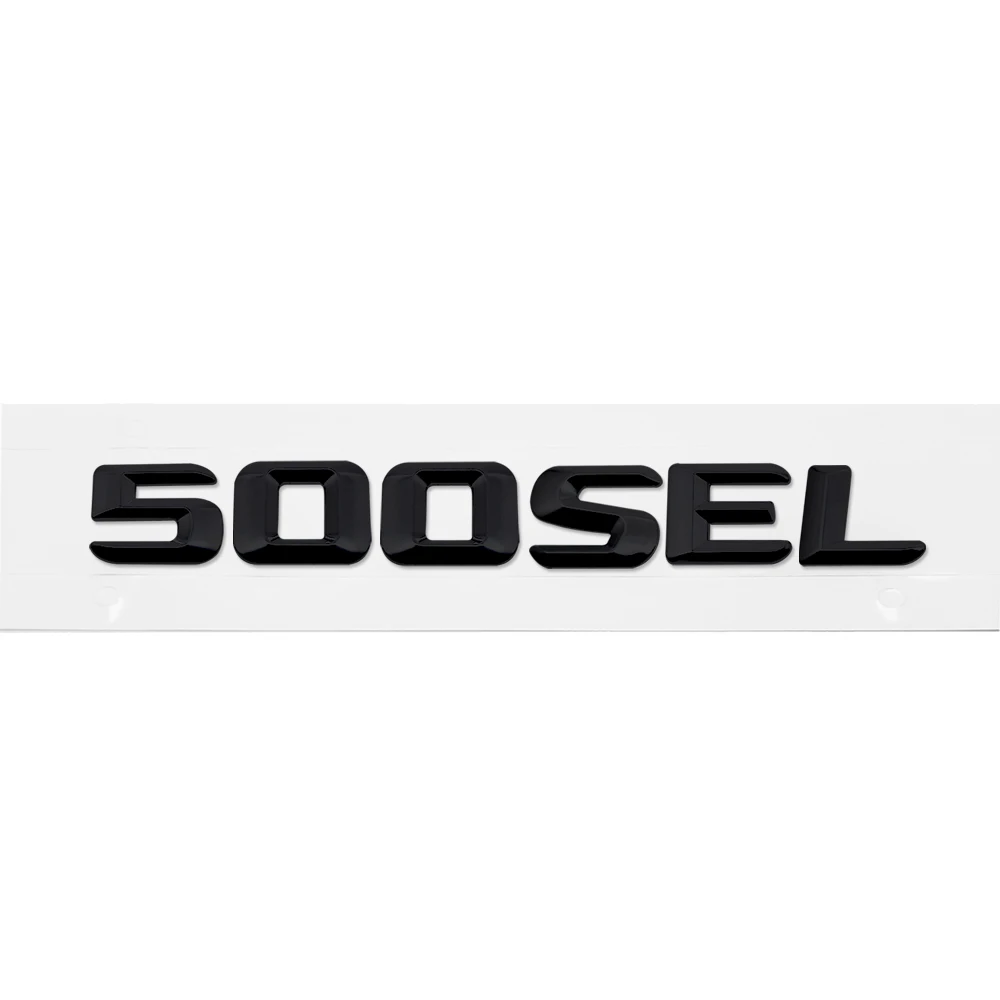 Metal Numbers Styling Badge Vehicle Tail Sticker Emblem Accessories For BENZ 300SEL 500SEL 560SEL 600SEL W211 W210 W203 W204 AMG |